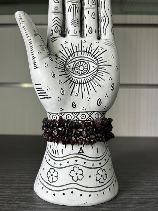 Pulsera granate chips.