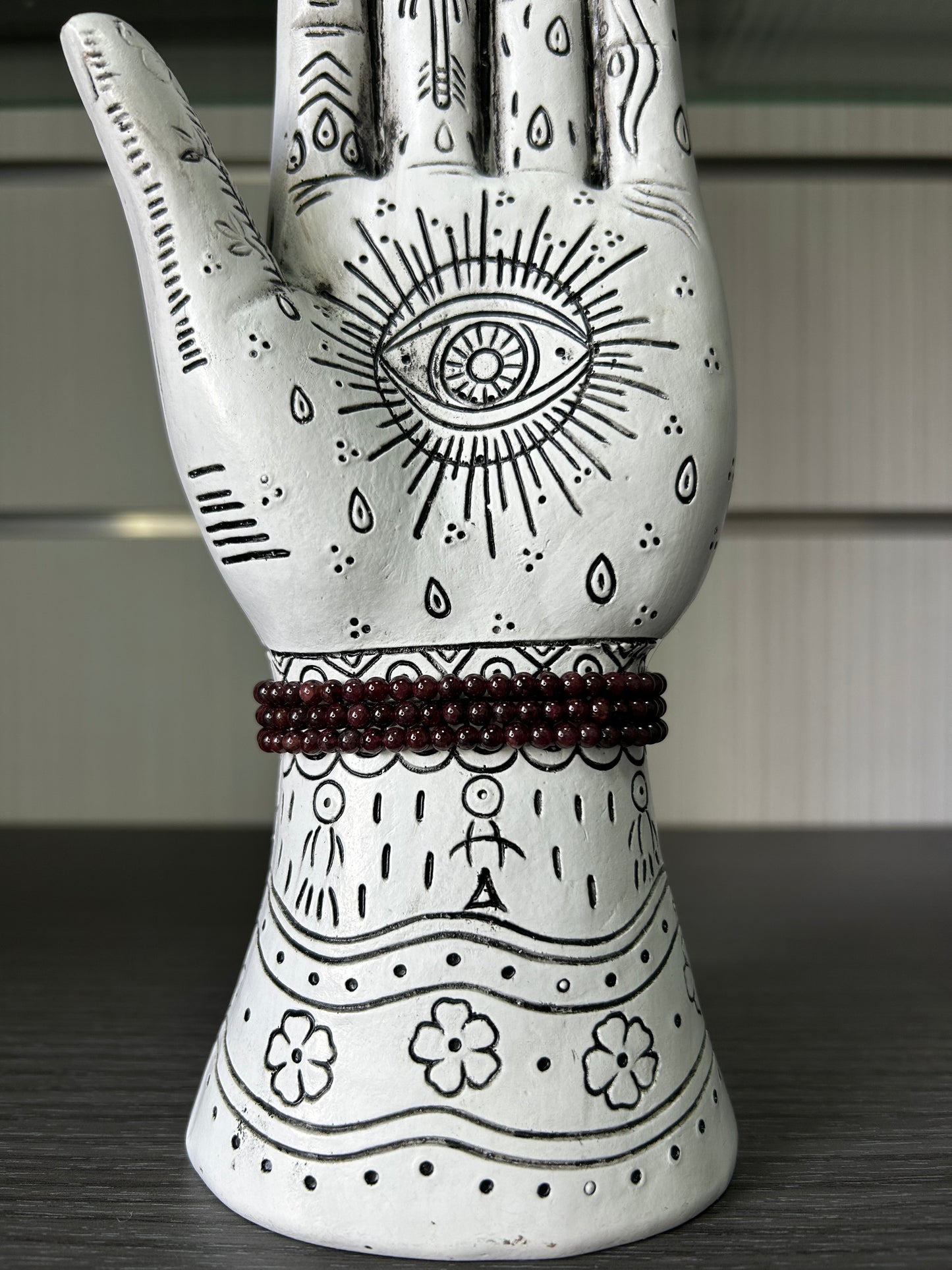 Pulsera granate 4mm.