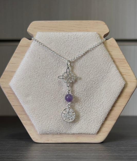 Colgante doble protección con amatista(consagrada y activado.).