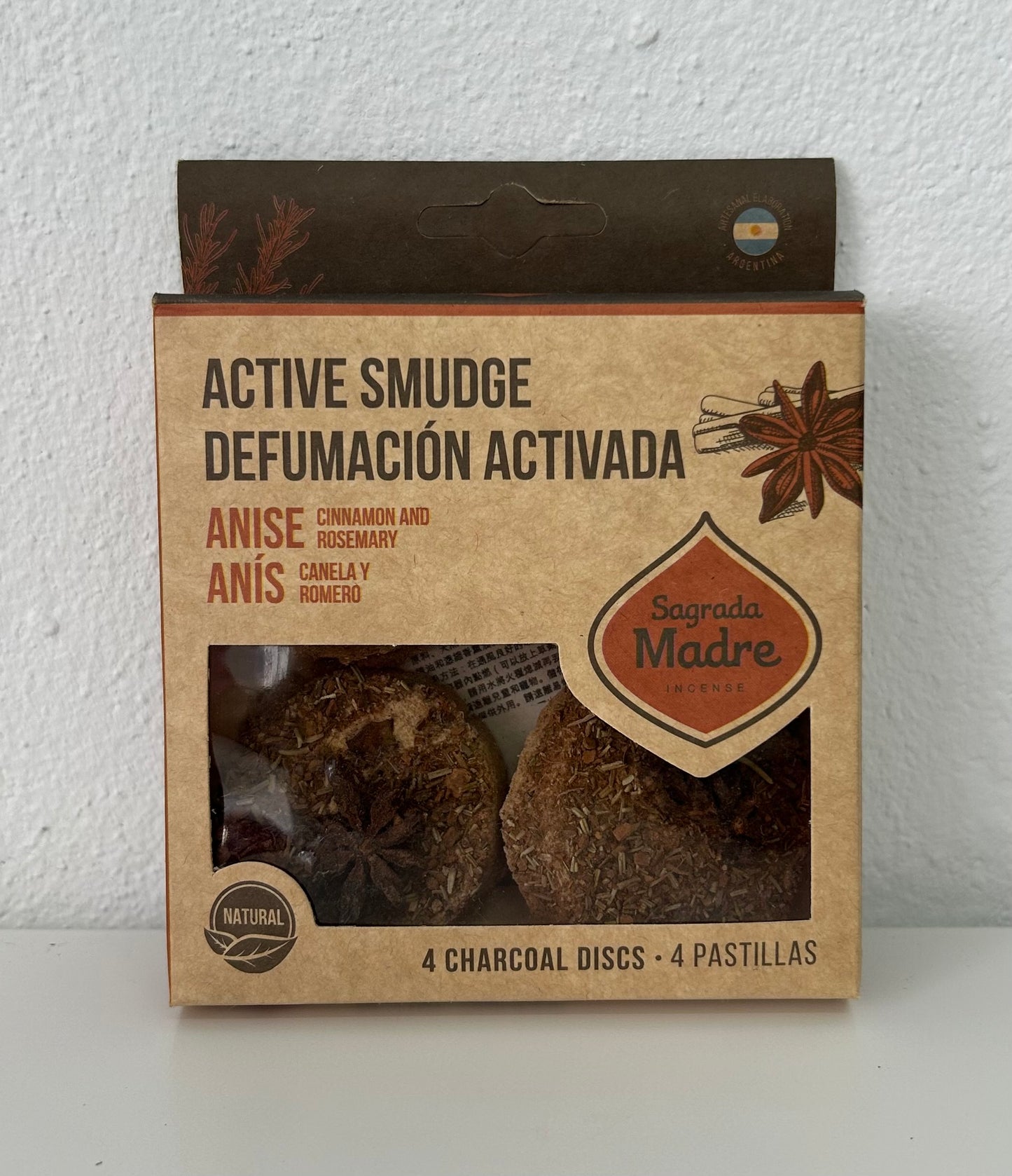 Pastillas de defunción anís, canela y romero.