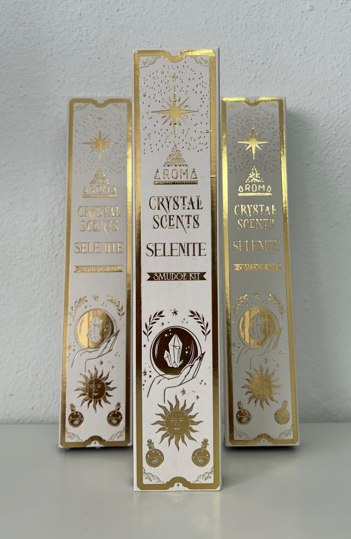 Incienso mineral selenita.