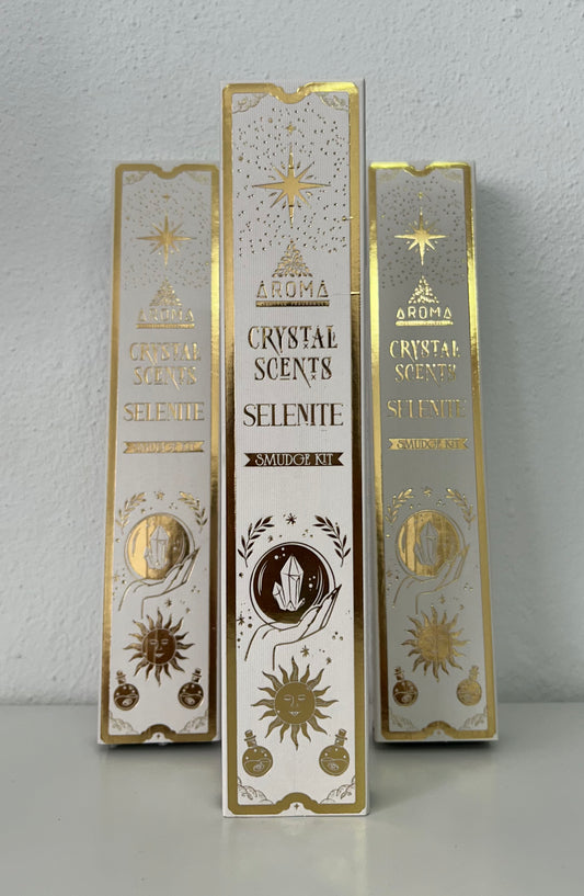 Incienso mineral selenita.