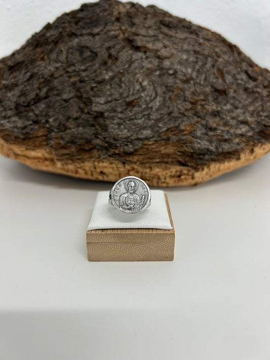 Anillo ajustable de San Judas Tadeo (plata925)