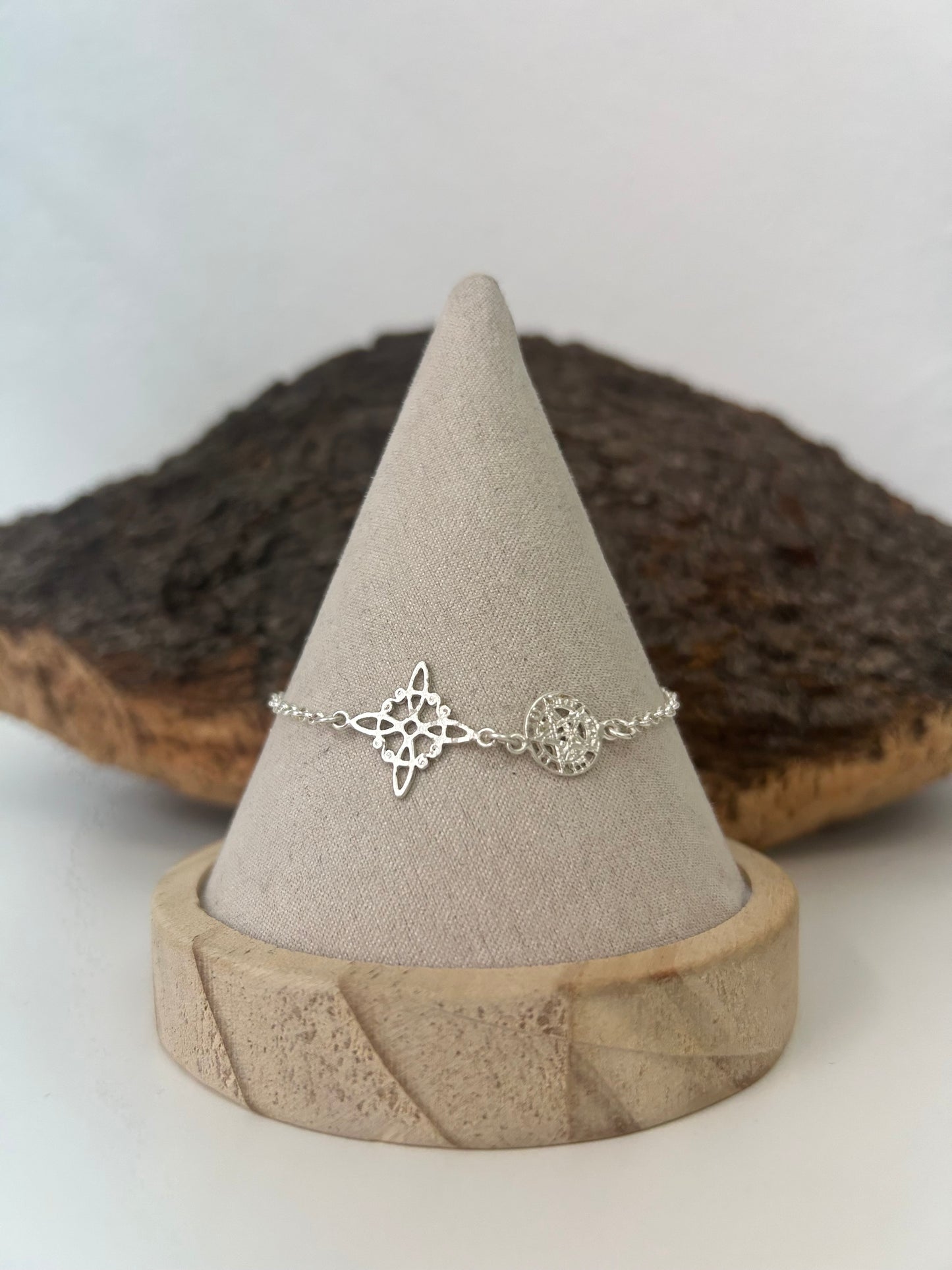 Pulsera doble protección consagrada. (Plata925)