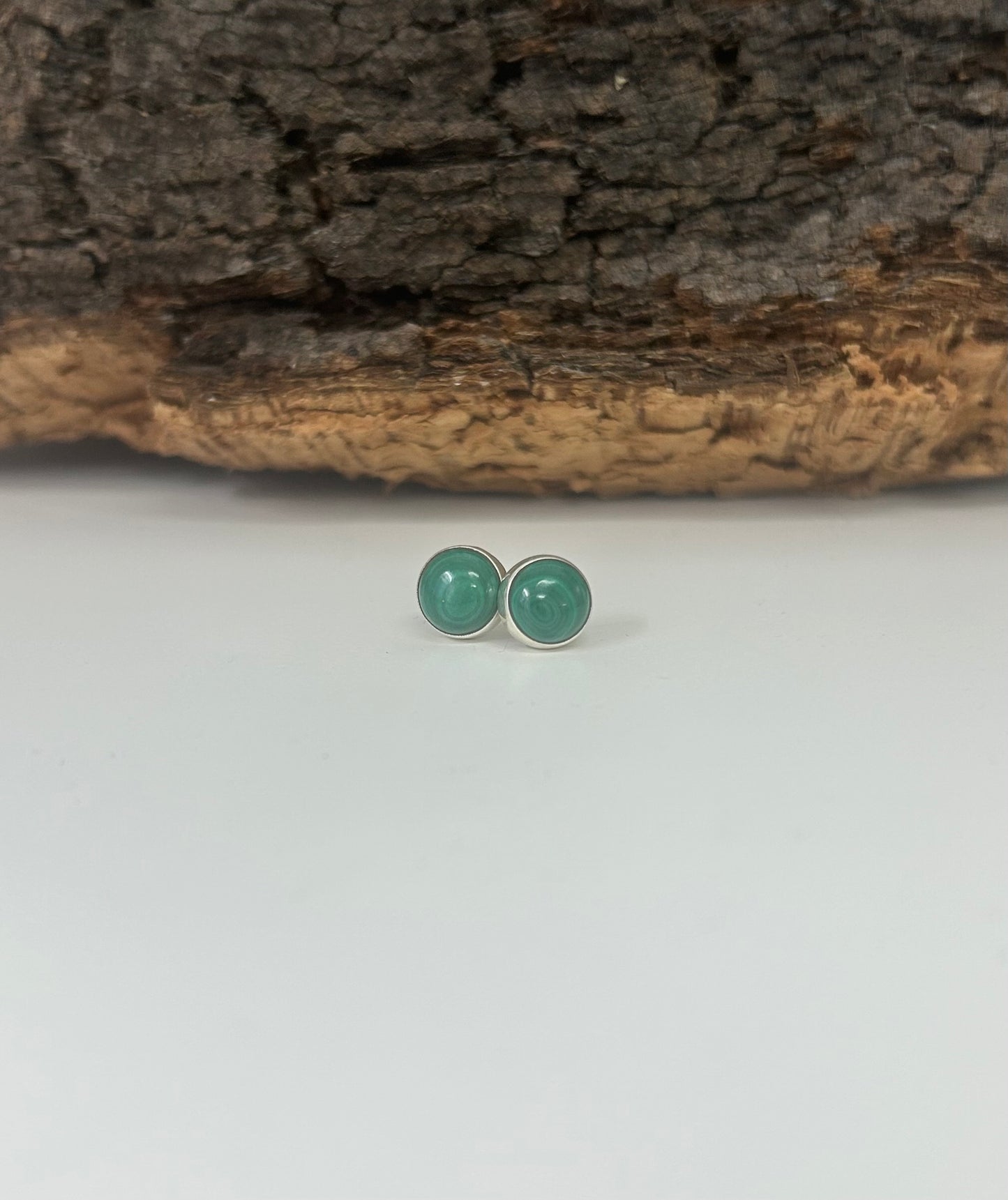 Pendientes de malaquita (plata 925)