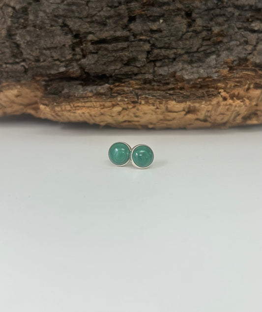 Pendientes de malaquita (plata 925)