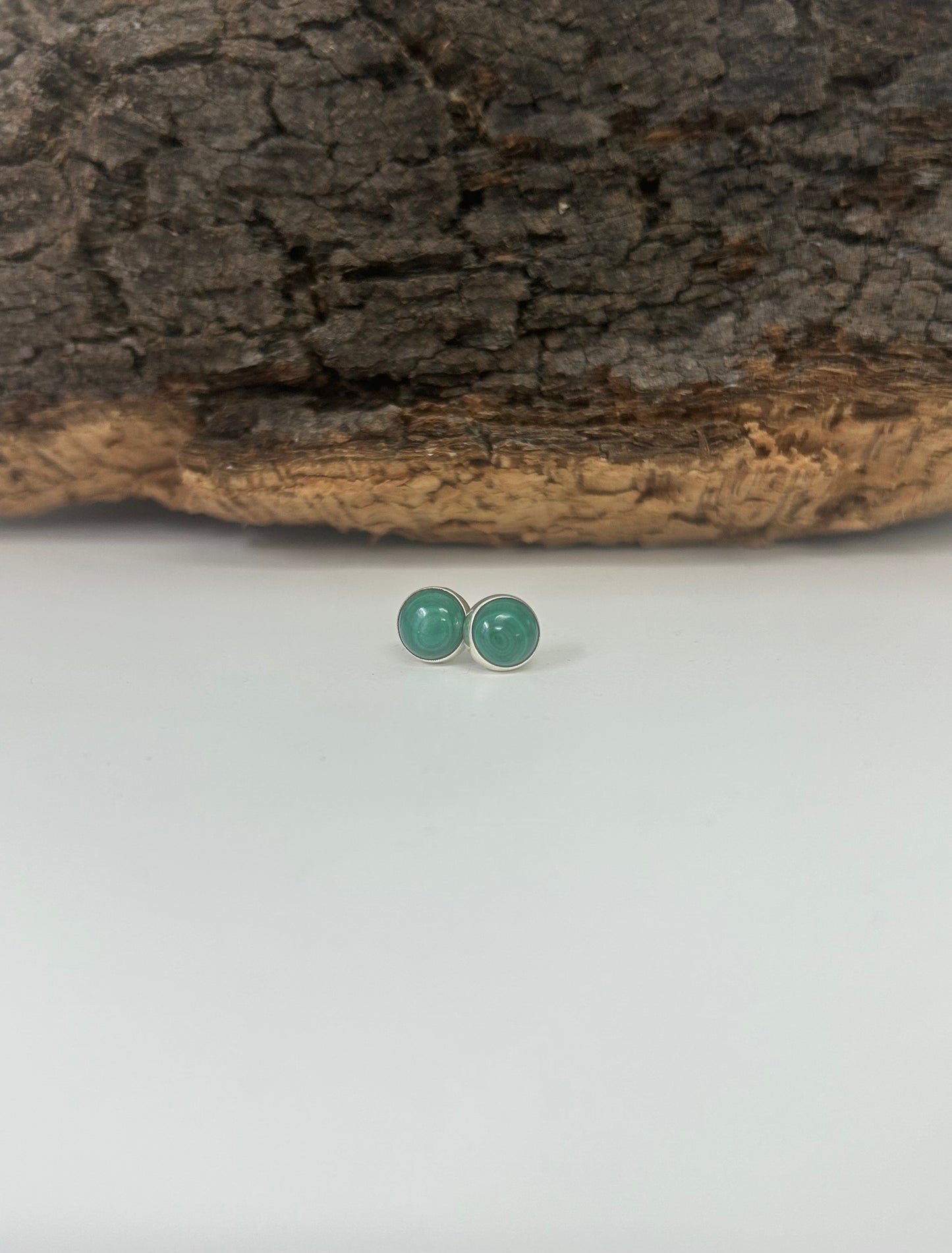 Pendientes de malaquita (plata 925)