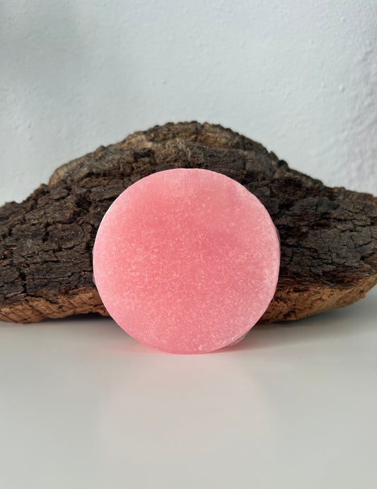 Jabón natural de rosas con esponja