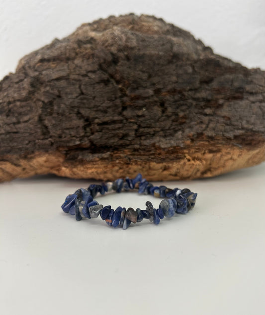 Pulsera sodalita en chips