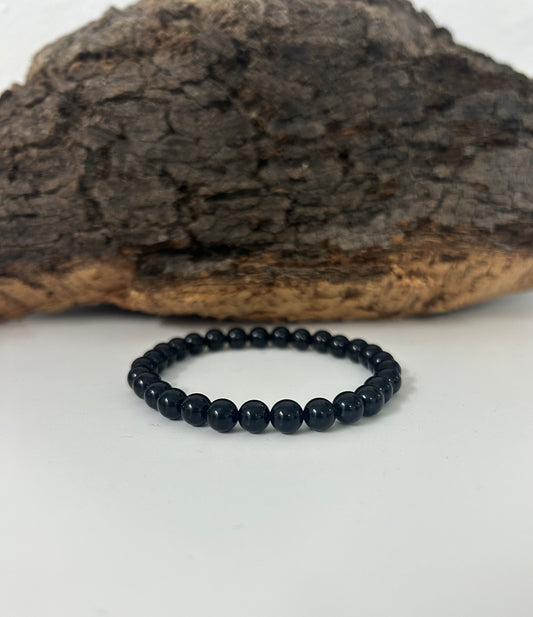 Pulsera turmalina negra 6mm