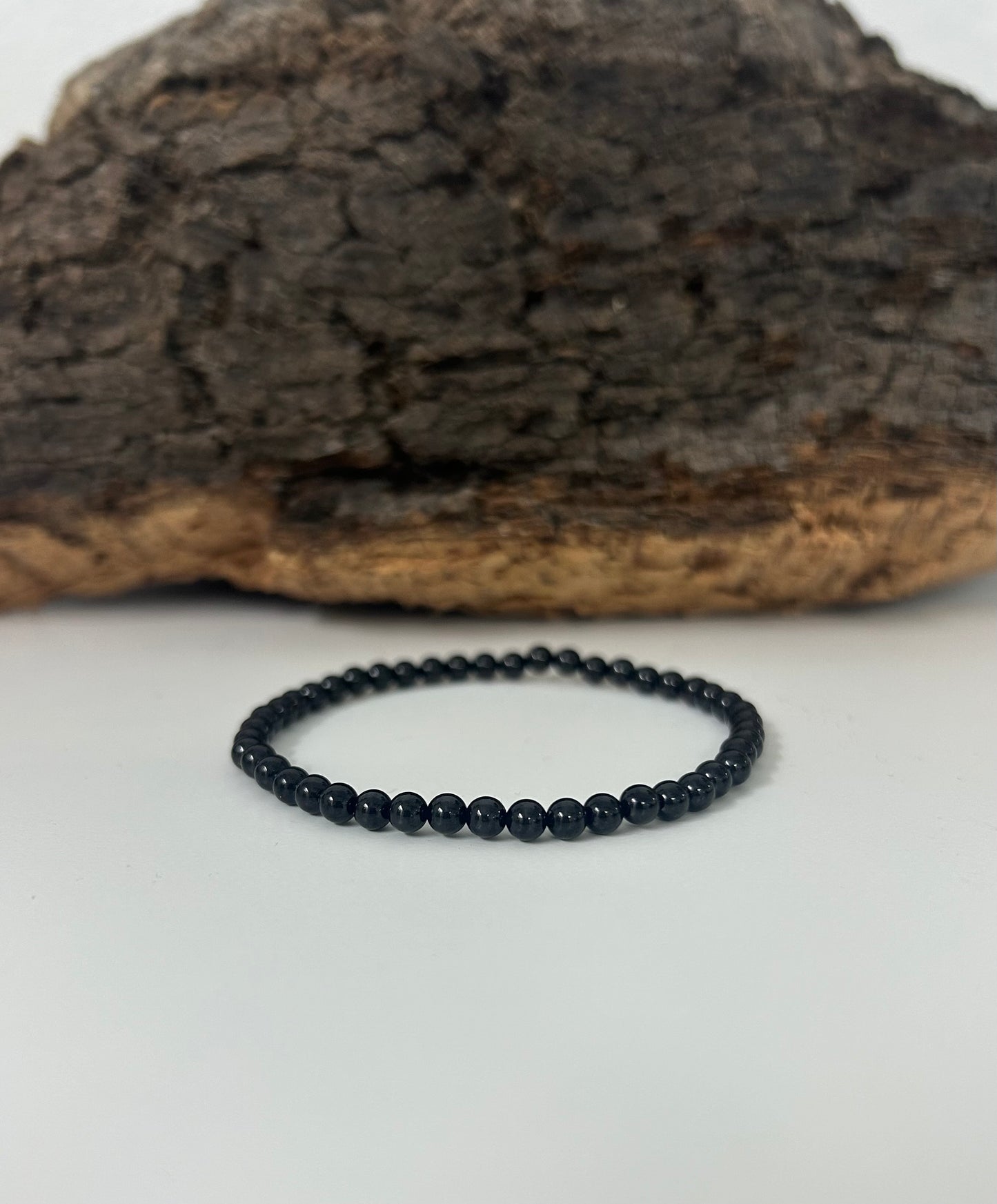 Pulsera turmalina negra 4mm