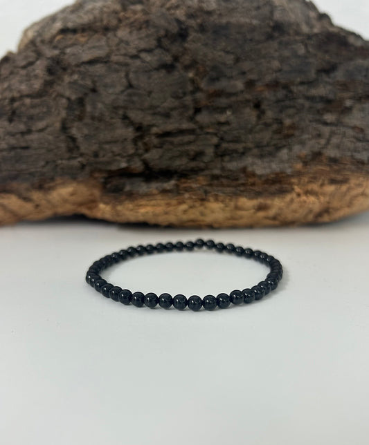 Pulsera turmalina negra 4mm