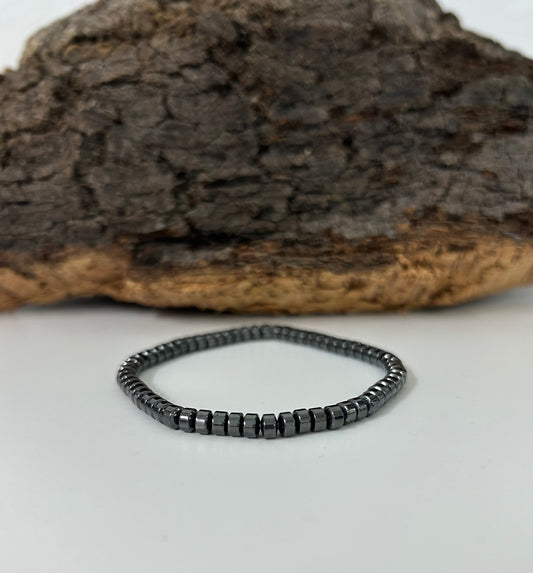 Pulsera hematite lenteja