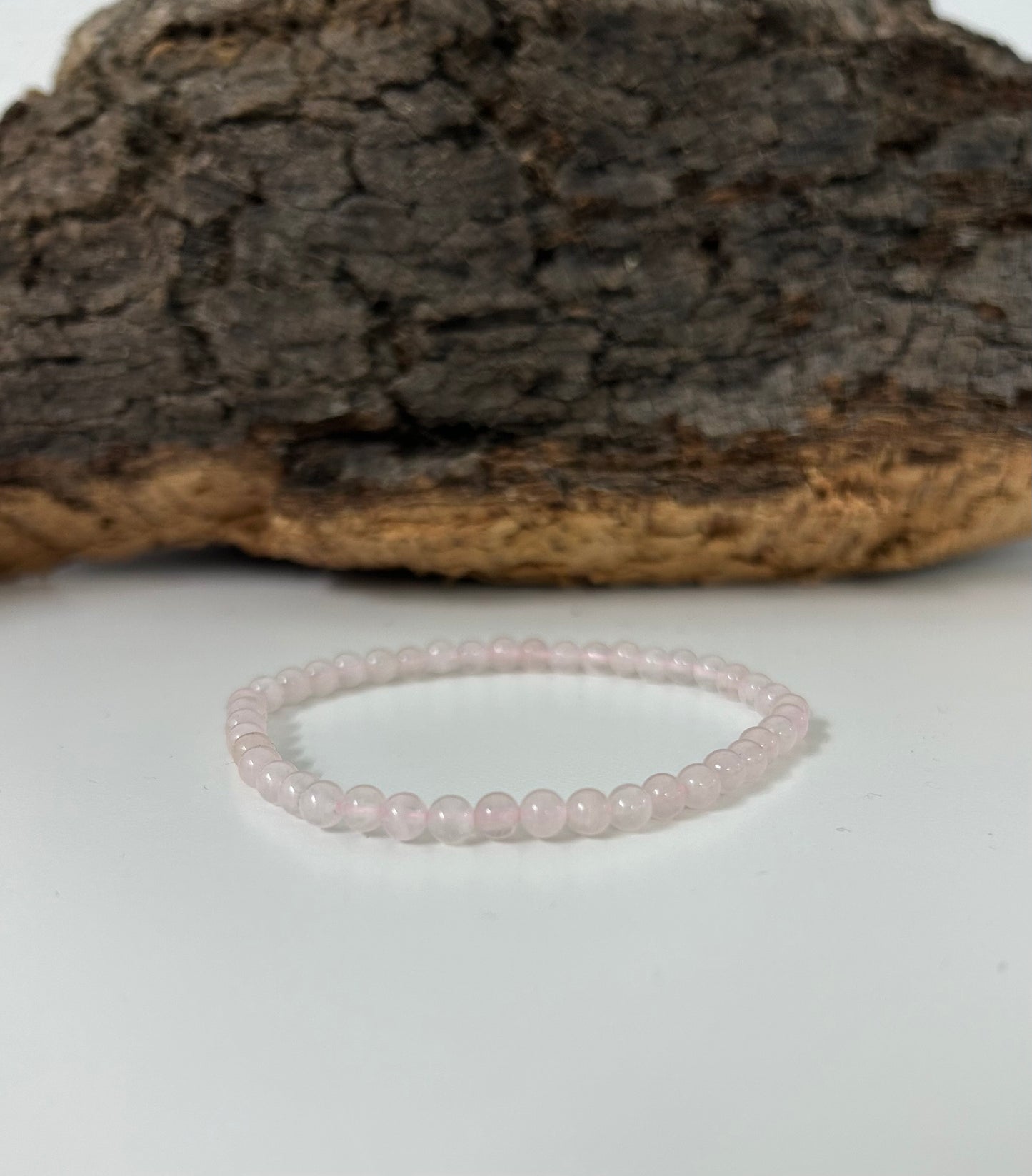 Pulsera cuarzo rosa 4mm