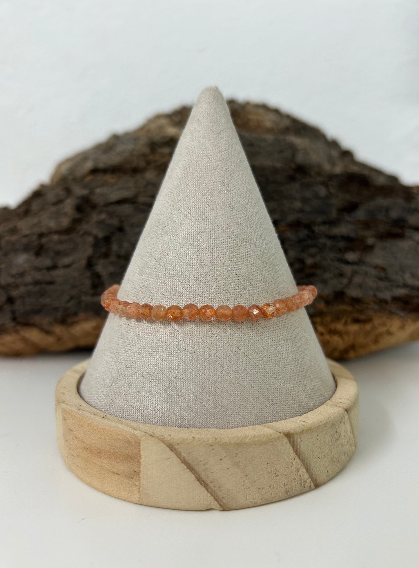 Pulsera piedra sol facetada