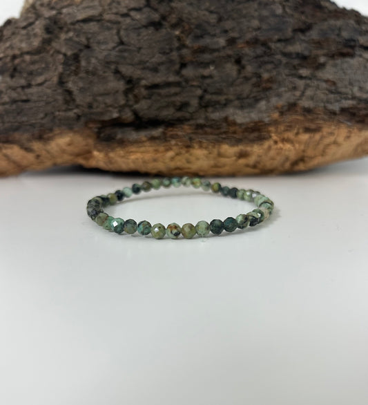 Pulsera turquesa africana facetada