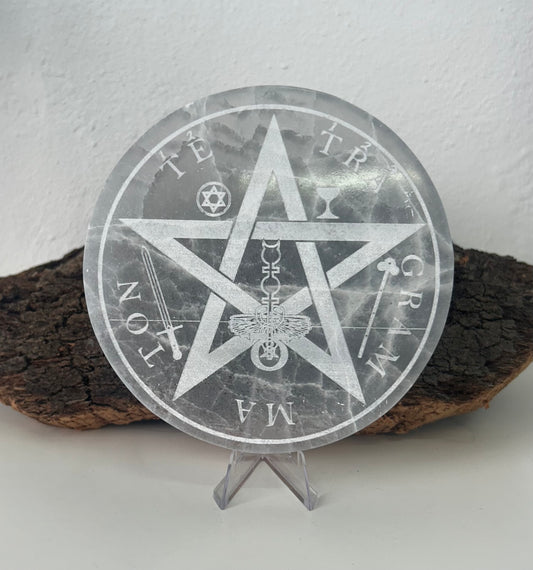 Placa selenita tetragrámaton 15cm