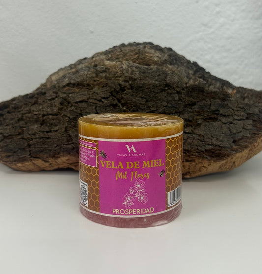 Velón doble carga miel y mil flores