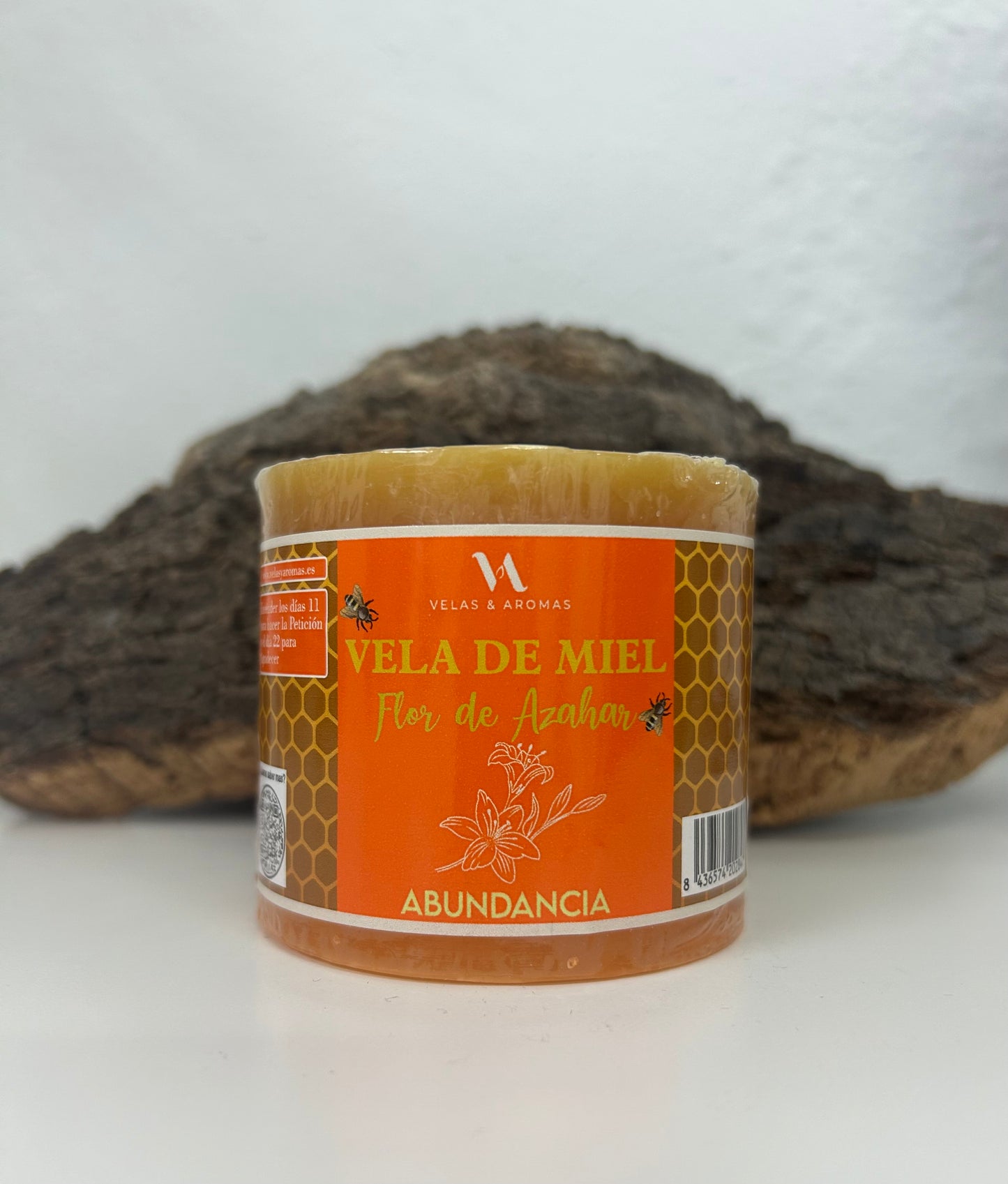 Velón doble carga miel y azahar