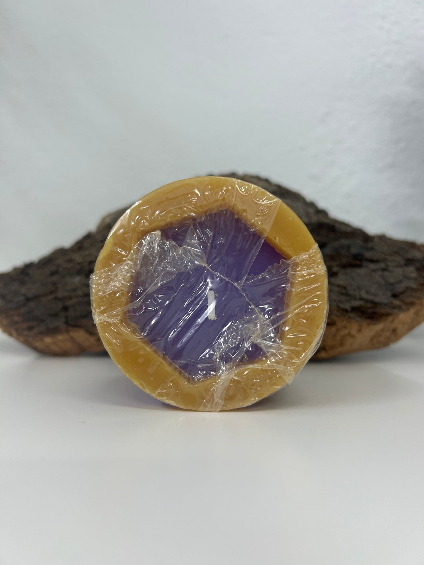 Velón doble carga miel y lavanda