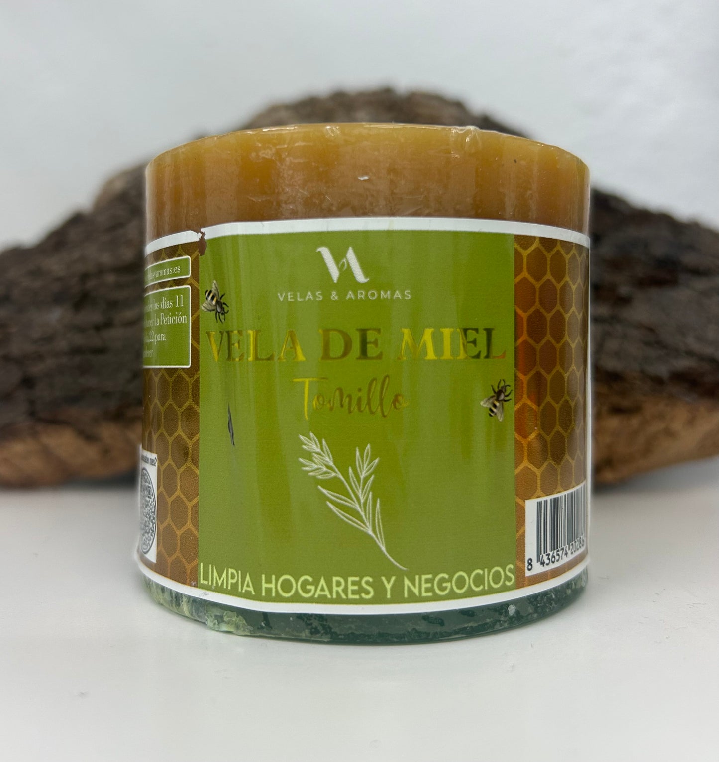 Velón doble carga miel y tomillo