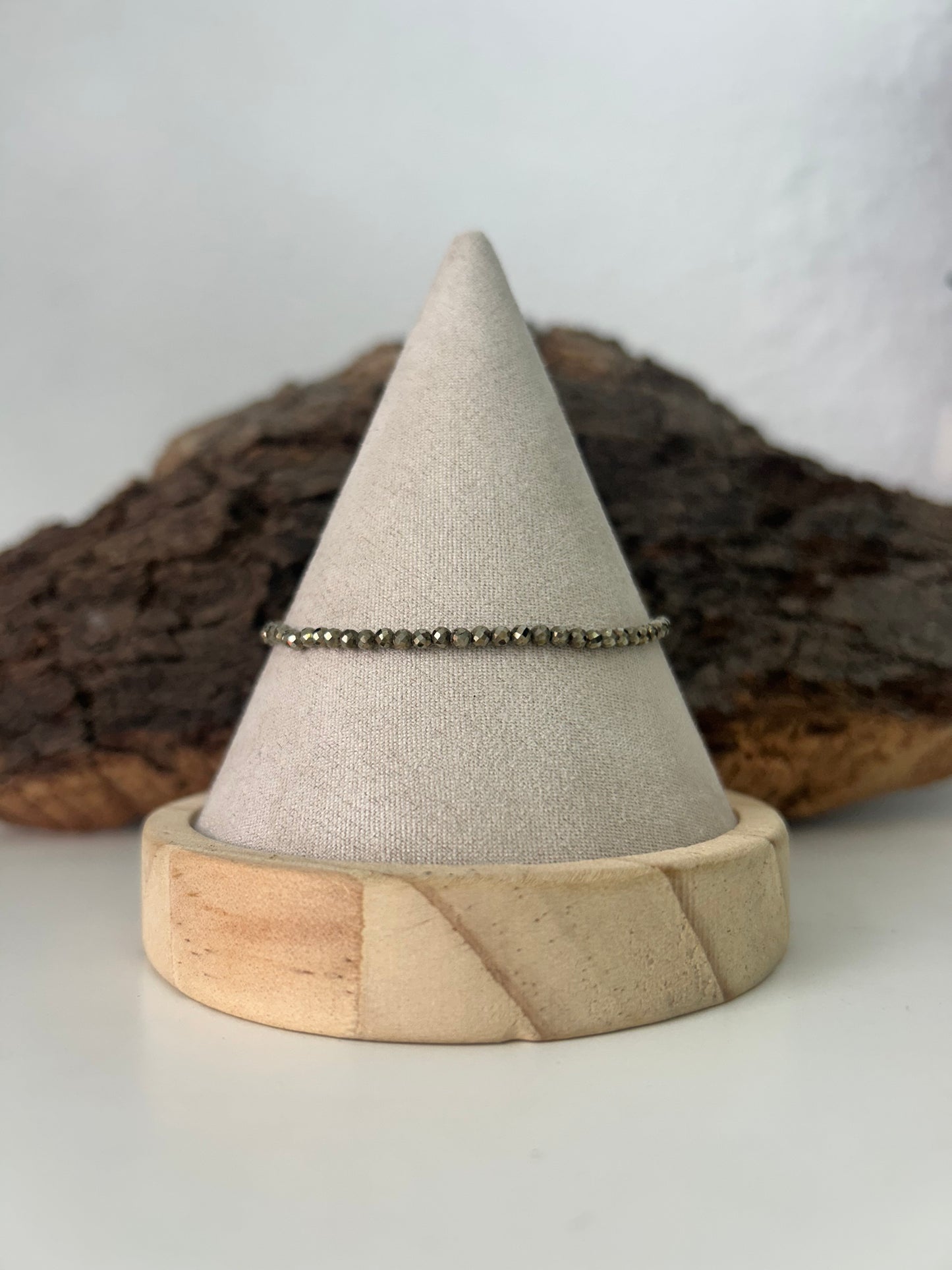 Pulsera facetada pirita (plata 925)