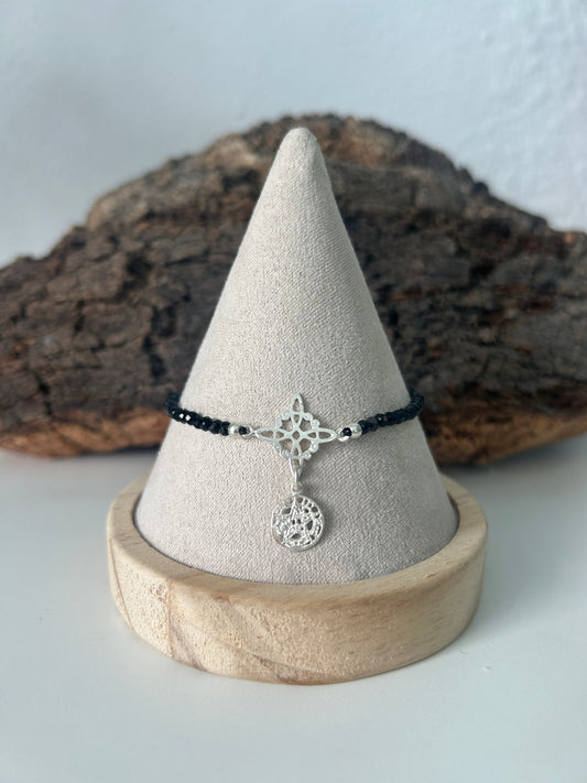 Doble protección con espinela negra (plata925)