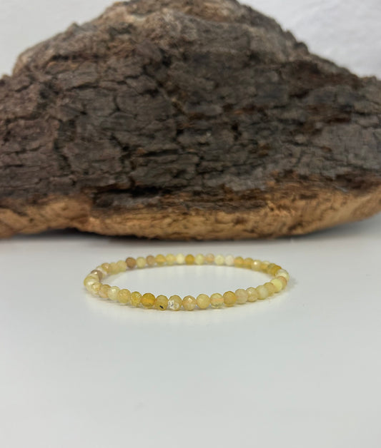 Pulsera ópalo amarillo facetado
