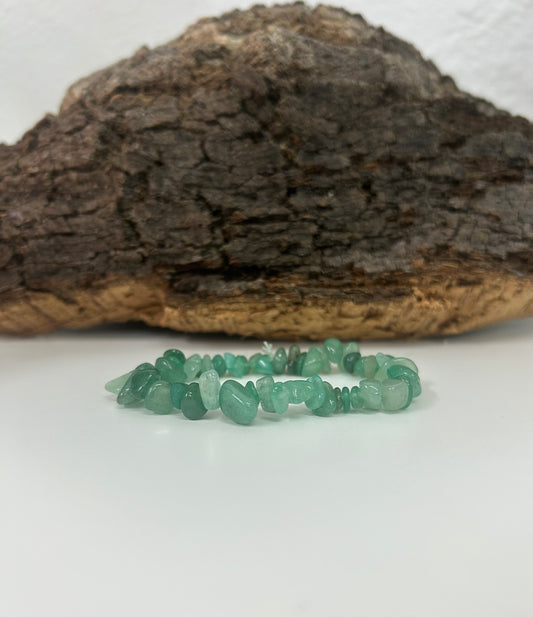 Pulsera aventurina verde chips