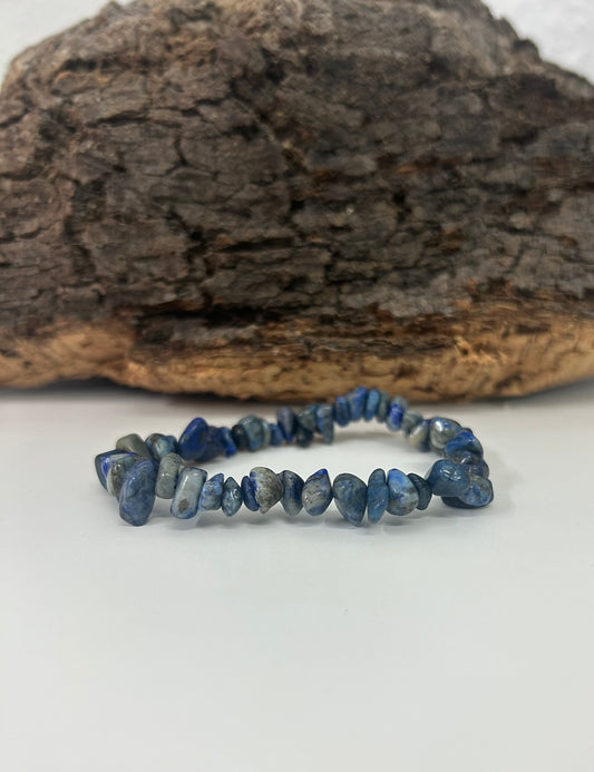 Pulsera lapislázuli en chips