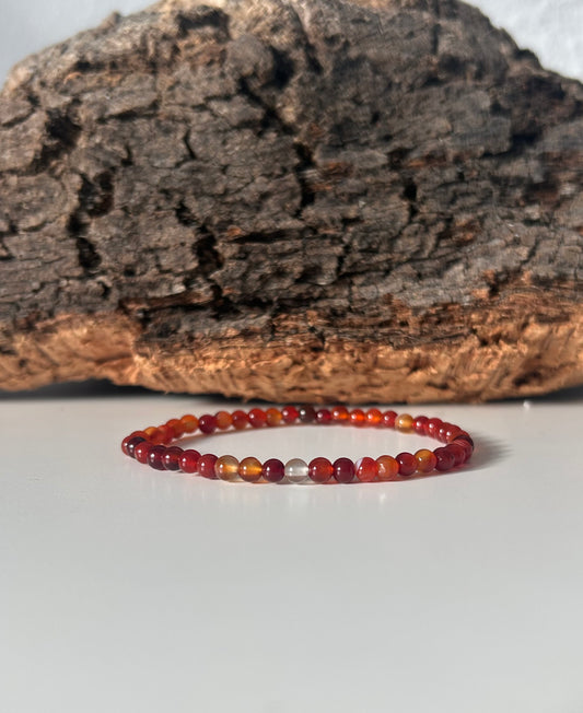 Pulsera cornalina 4mm