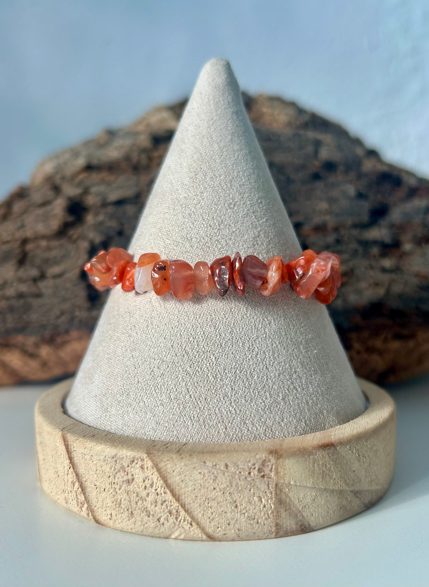 Pulsera chips cornalina