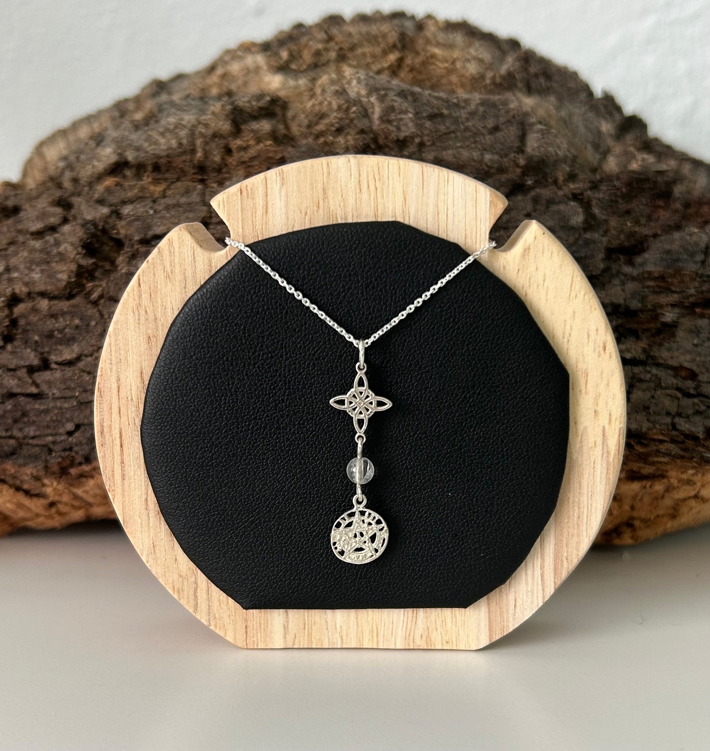 Doble protección cuarzo cristal (plata 925)
