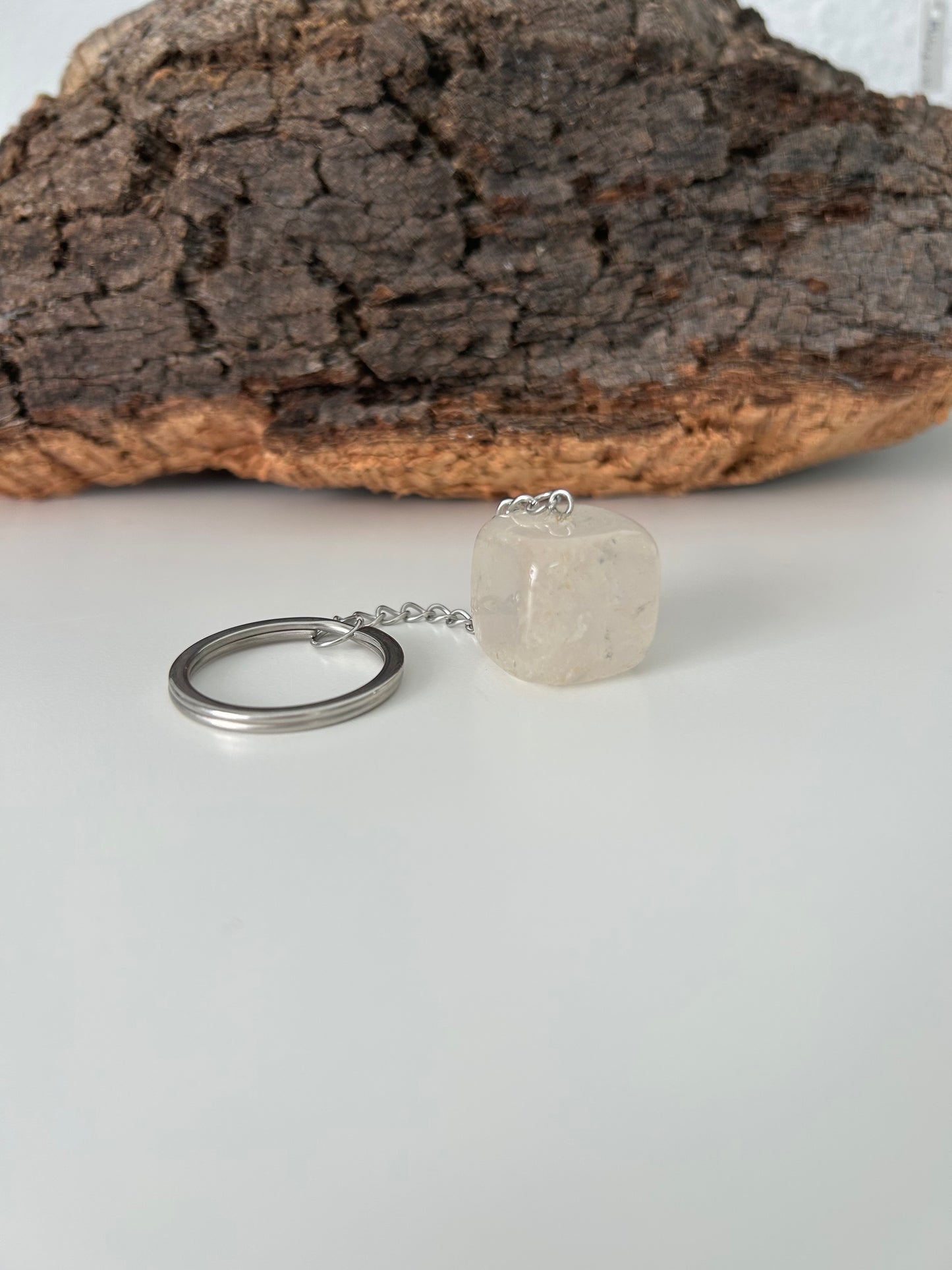 Llavero cuarzo cristal