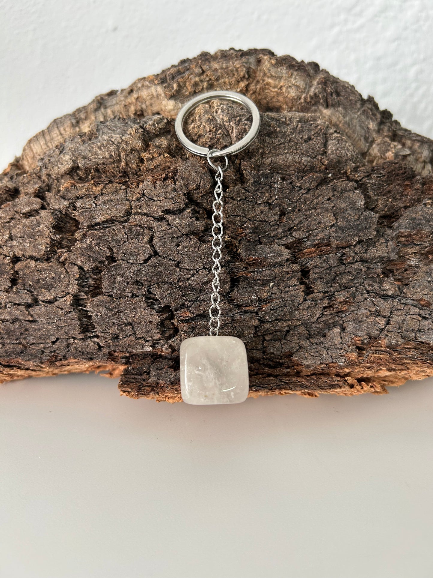 Llavero cuarzo cristal