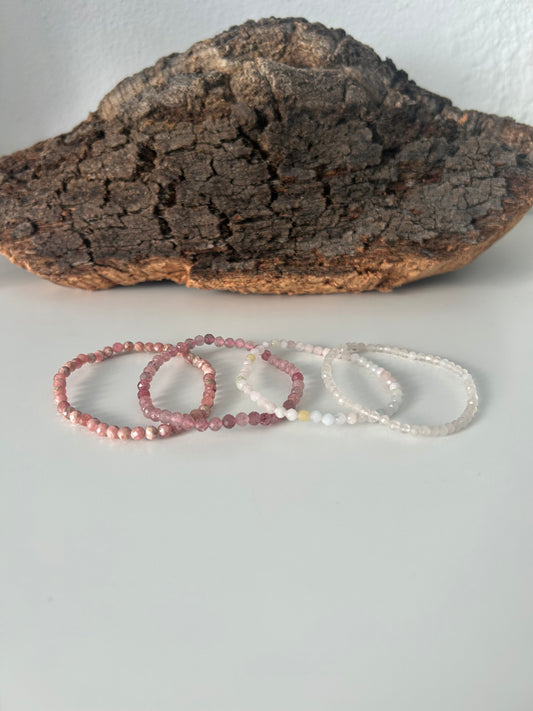 Pack amor (pulseras de minerales facetados)