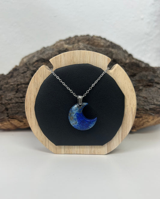 Colgante luna lapislázuli (acero)