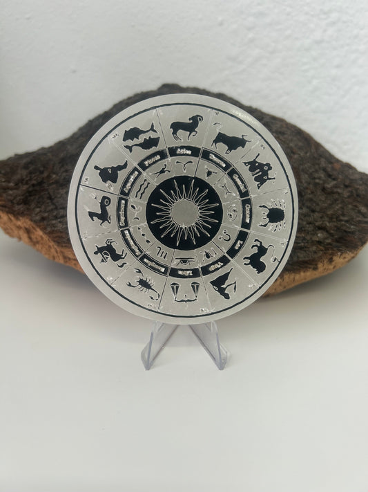 Placa selenita zodiaco
