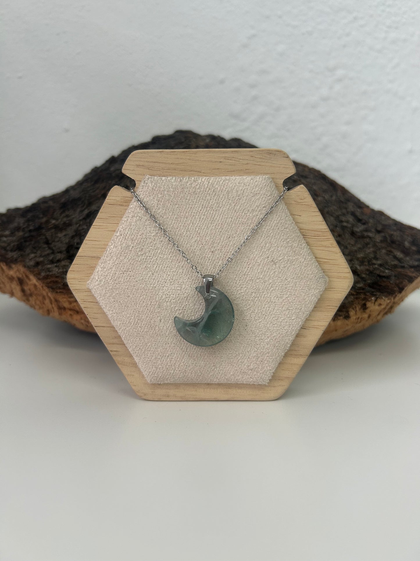 Colgante luna de fluorita