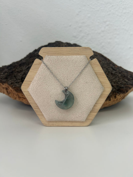 Colgante luna de fluorita