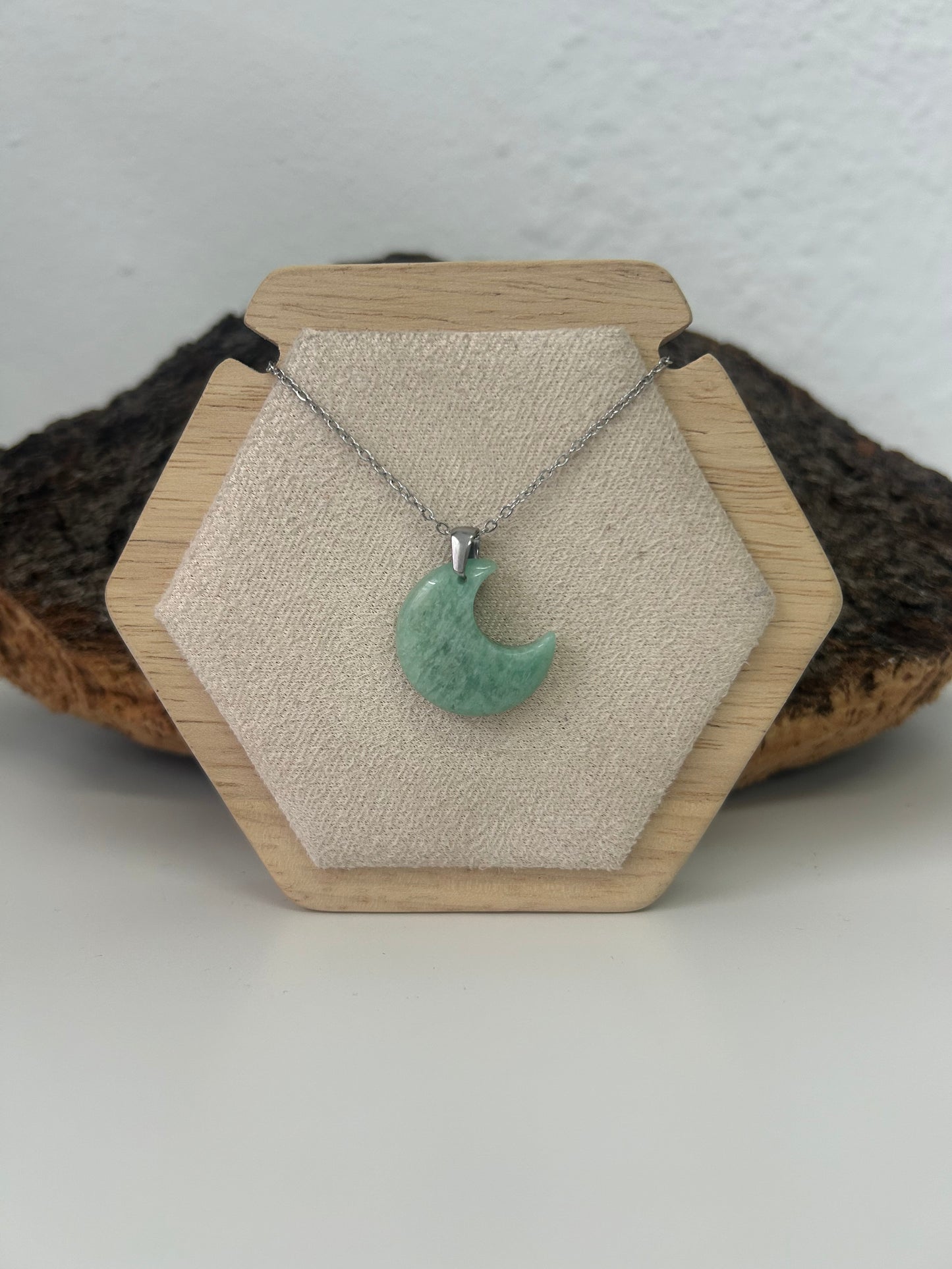 Colgante luna de amazonita