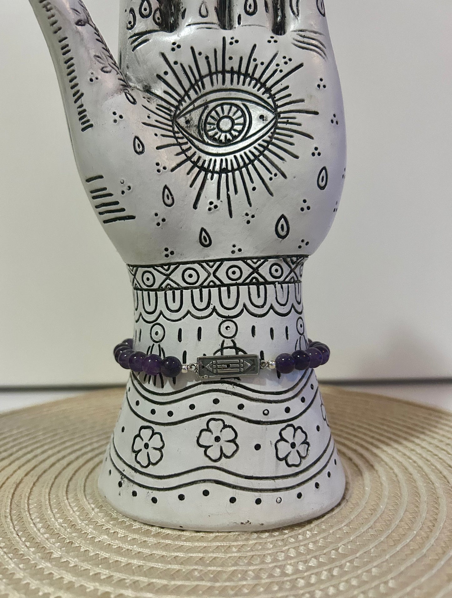 Pulsera de plata Atlante con amatista.