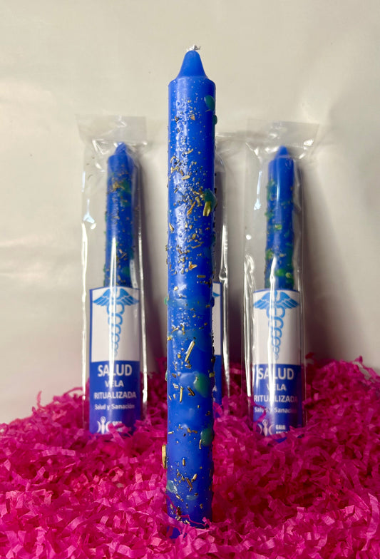 Vela ritualizada salud.